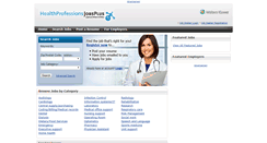 Desktop Screenshot of healthprofessionsjobsplus.com